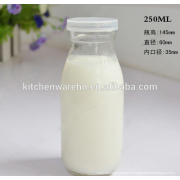 Haonai Eco-Friendly,FDA,SGS food grade 250ml empty glass milk bottles